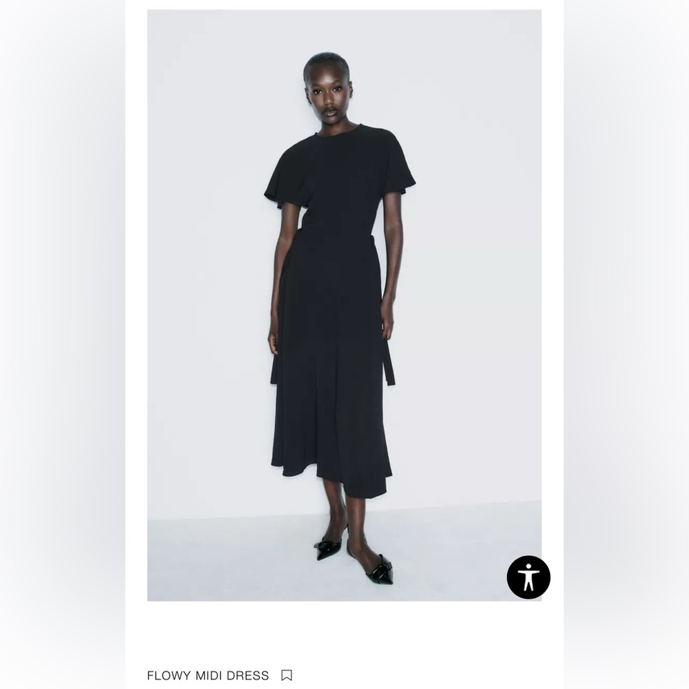 Zara Flowy dress duck blue